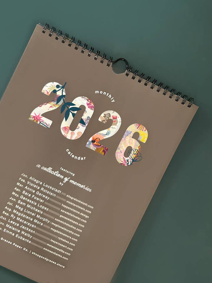 2026 Calendar for wholesale by Good Graces Paper Co.