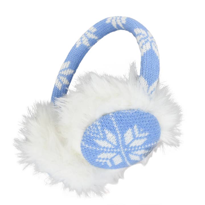 Grand Sierra - Wholesale Earwarmers/Ear Muffs - Women's - Ladies Snowflake & Faux Fur Earmuffs - 753364