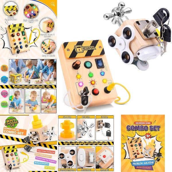 St. Louis Wholesale LLC - Wholesale Toy Set - Kids - Montessori STEM Engineering Combo Set - Fine Motor Skills