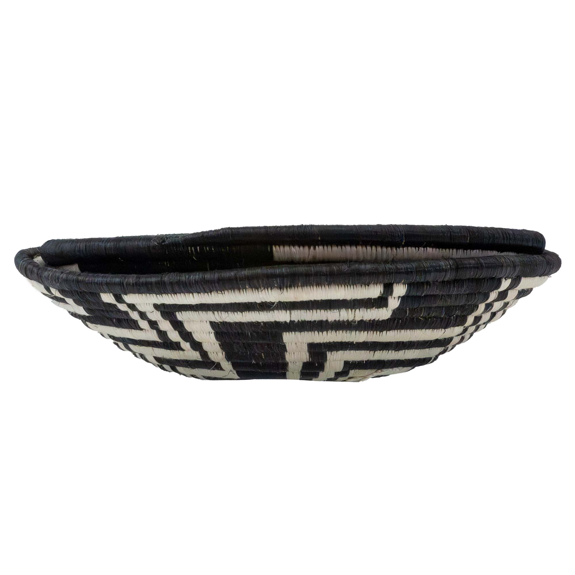 Global Crafts - Wholesale Basket - African Rwanda Baskets Home & Wall Decor-Set/3 Monochrome - MIXED DESIGNS6