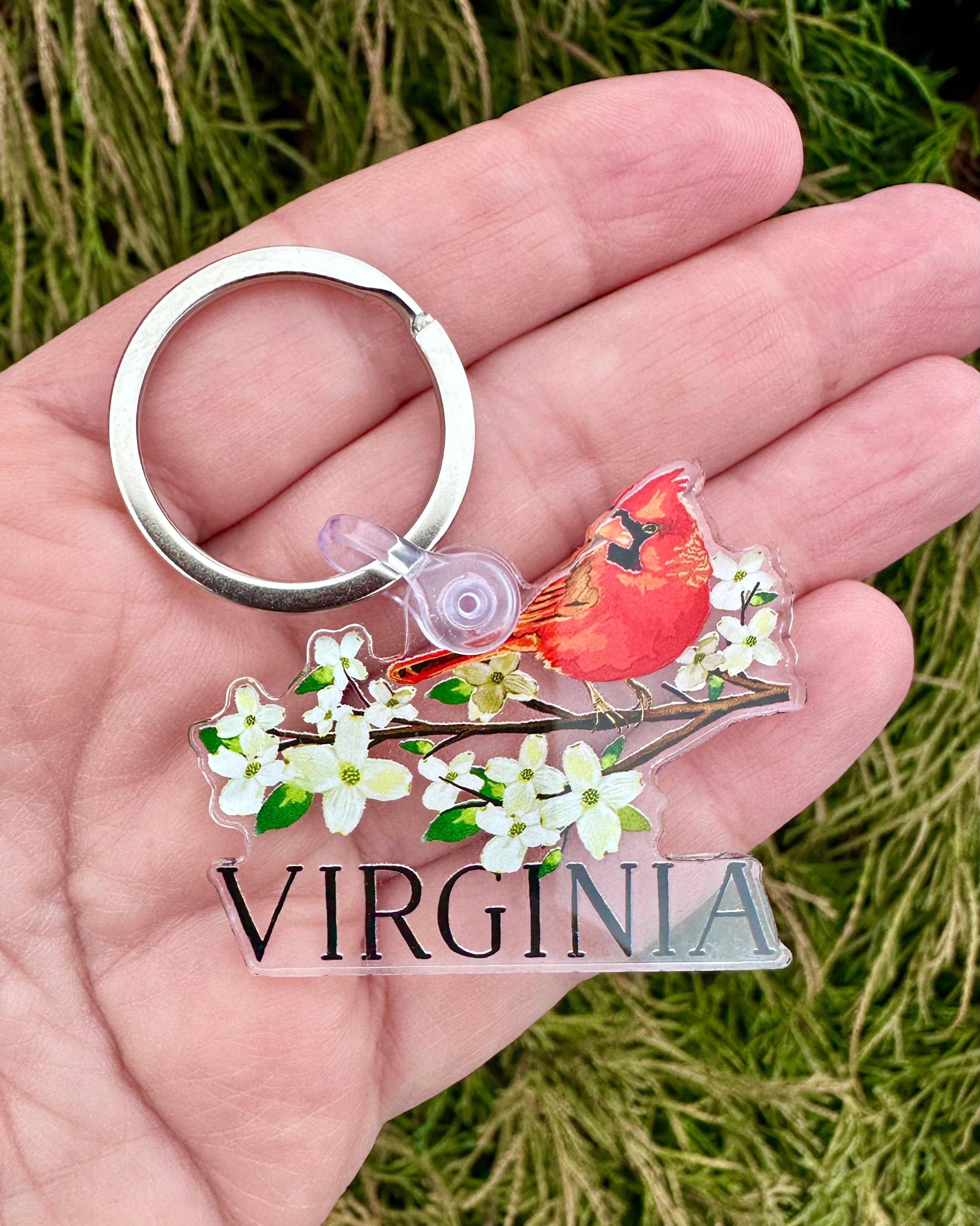 Sweetgum Studio - Wholesale Keychain - Unisex - Virginia Cardninal Keychain