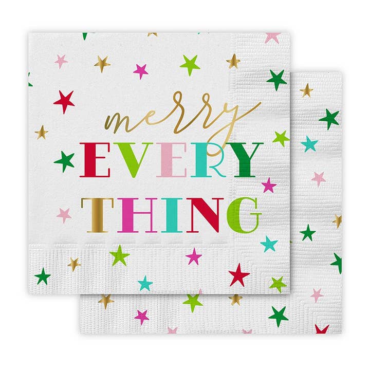 Beverage Napkins - Merry Everything for wholesale by Slant Collections by Creative Brands
