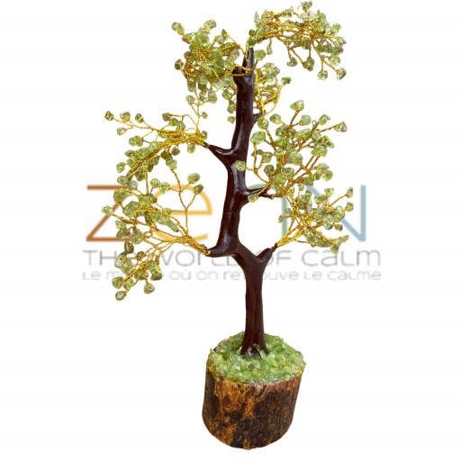 Zenn Peridot (Dyed) Gemstone Tree Enhances Confidence P-753 for wholesale by International Gifts Ltd.
