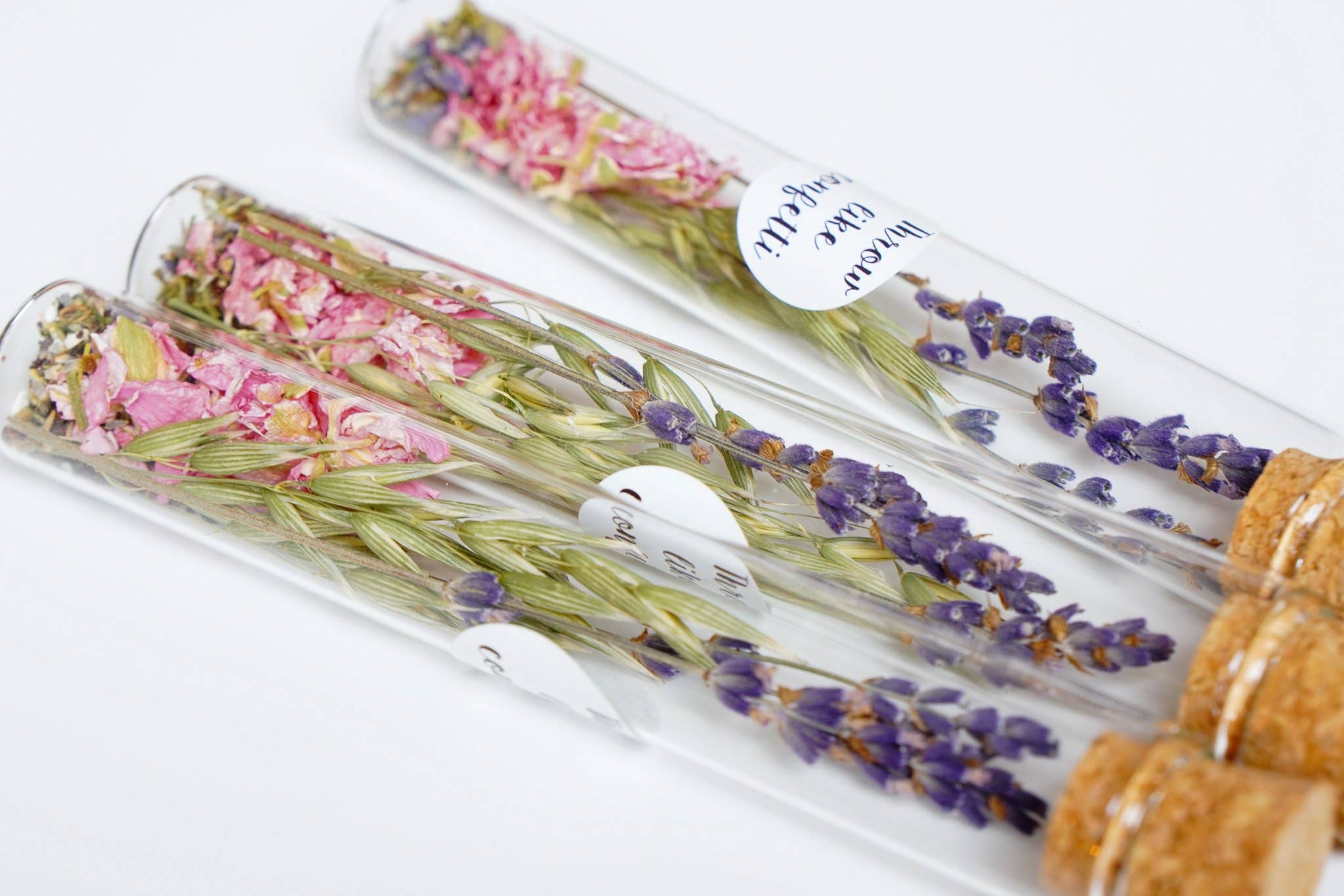 Poca Ceramics – wholesale Dried/pressed flowers – Glass tube with dried flowers2