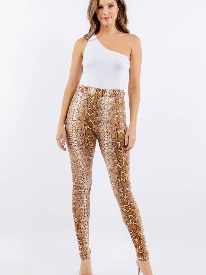 FAUX LEATHER LEGGINGS - 2423PB for wholesale by WISTERIA LANE