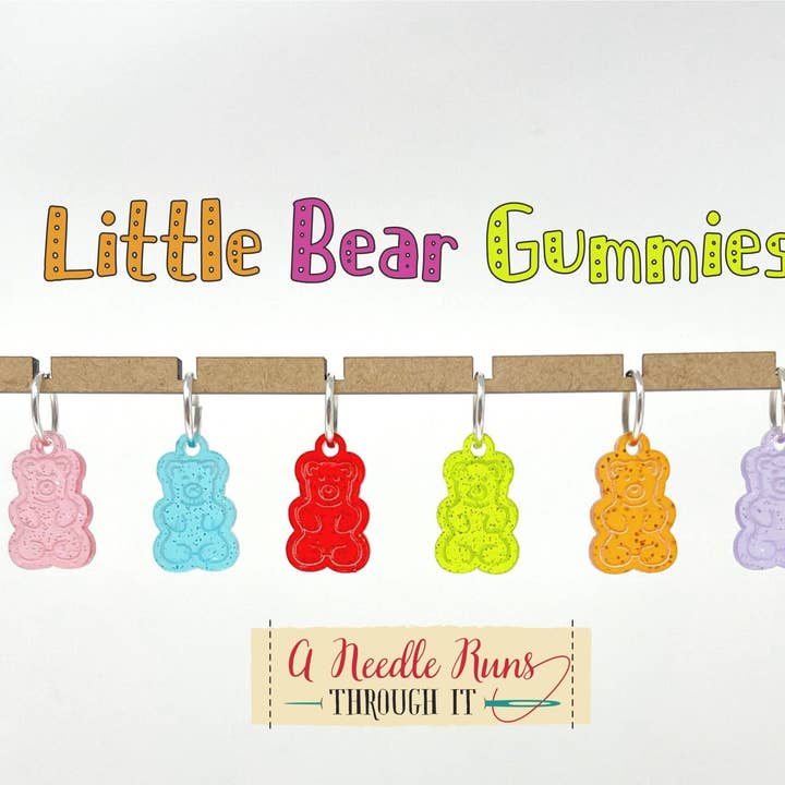 Oursons Gélifiés - Marqueurs de Mailles (ensemble de 6) pour la vente par A Needle Runs Through It
