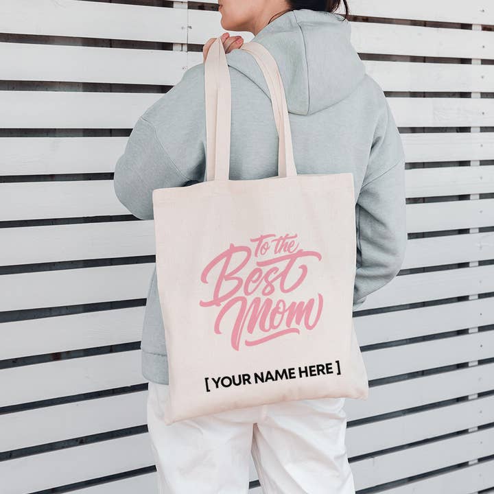 Personalizado a la mejor bolsa de mano para mamá con su logotipo/texto para venta al por mayor de BAGANDCANVAS
