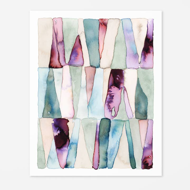 "Collecting Gems" A Vertical Print by Lara Eckerman for wholesale by Lara Eckerman Art