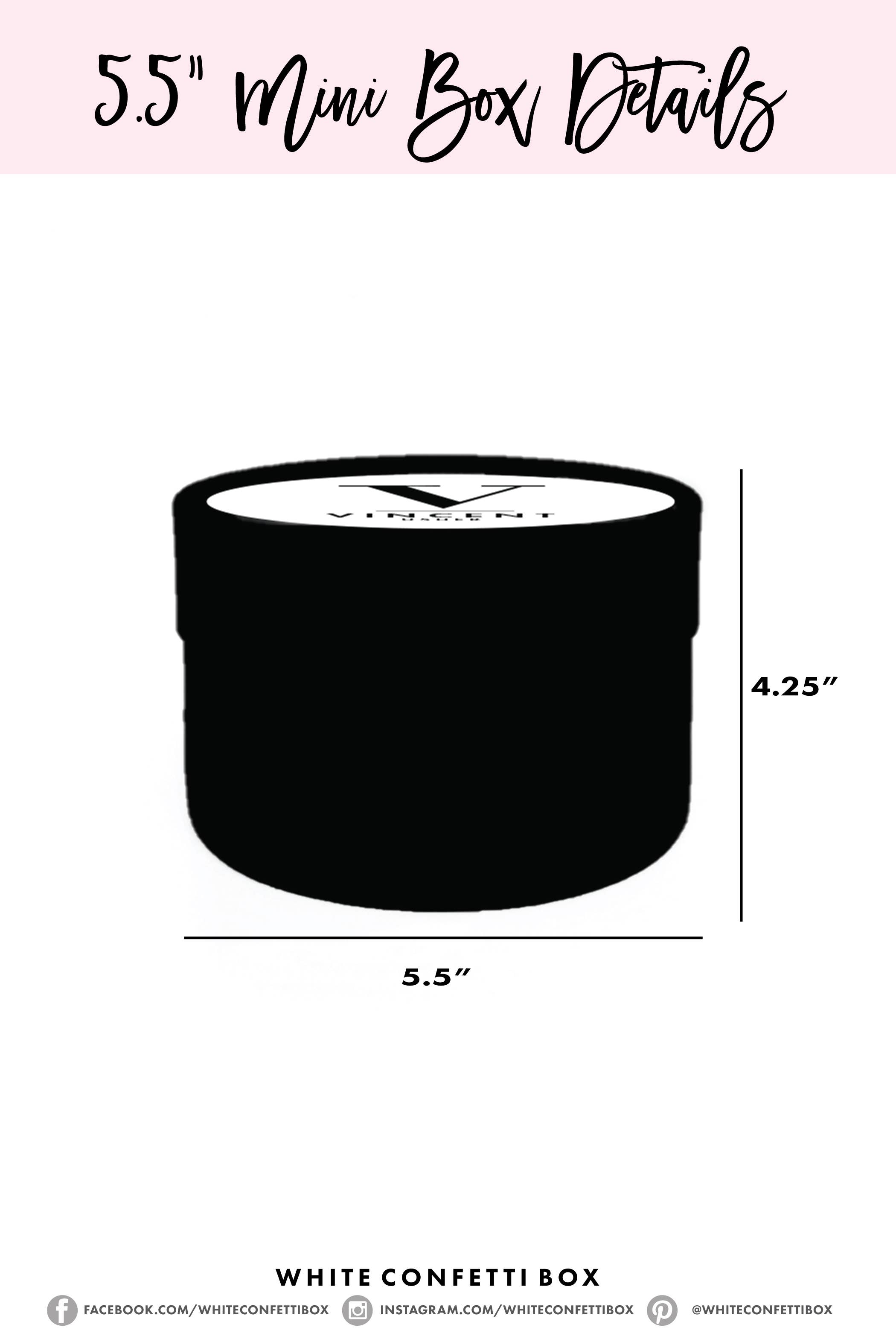 White Confetti Box - Wholesale Gift Box - White or Black Round Gift Box- Keepsake Gift Box2