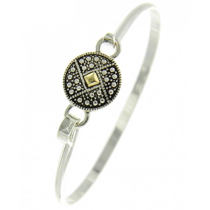 FR5179 Two Tone Studded Ball Circle Round Casting Bracelet for wholesale by 0011 PREMIERE