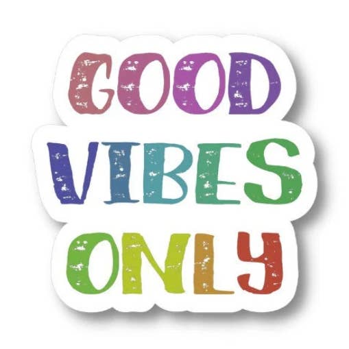 Good Vibes Only, Waterproof Vinyl Sticker Decal for wholesale by Splendid Designs Store