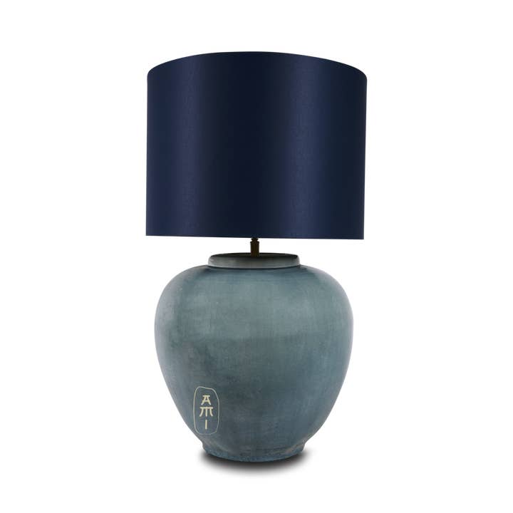 Asian Mix Interior - Wholesale Accent/Desk Lamp - Large light blue lamp base1