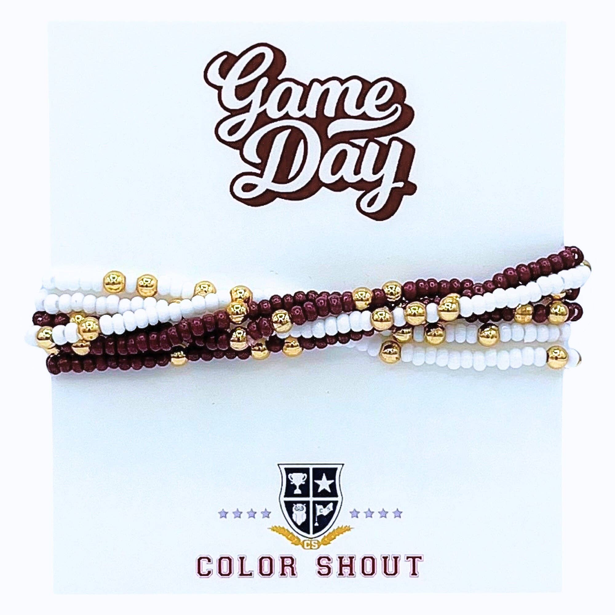 Color Shout - Wholesale Jewelry Set - Game Day Team Colors: Set of 6 Stretch Bracelets14