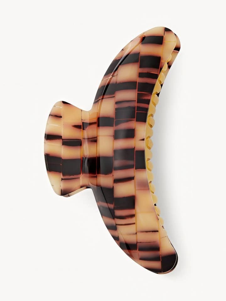 Jumbo Heirloom Claw in Blonde Checker for wholesale by MACHETE