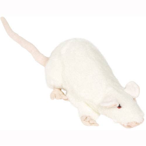 Rat en peluche ensoleillé, blanc (33 cm) pour la vente par Silly Puppets