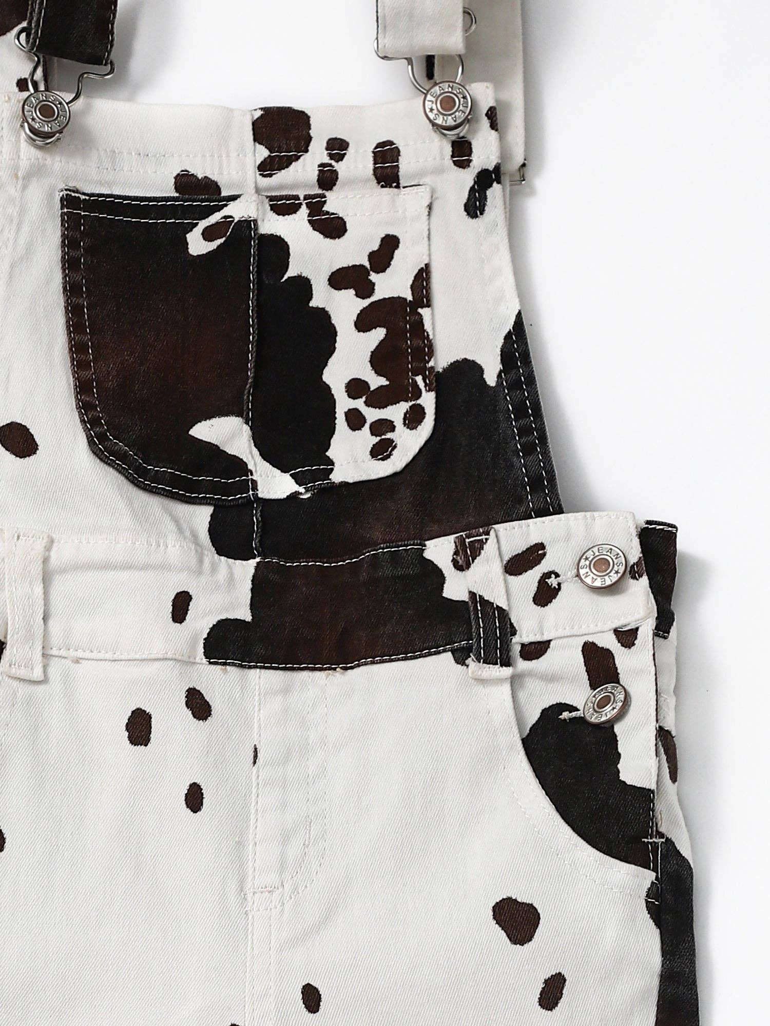 sassy kids palace – Macacões - Crianças por atacado – Macacão Girls Denim Print Dupla Camada1