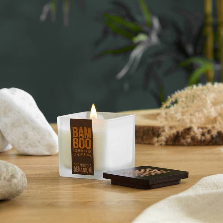 Kontiki - Wholesale Jar/Filled Candle - Oud & Geranium Wood Small Jar Candle - Heart&Home2