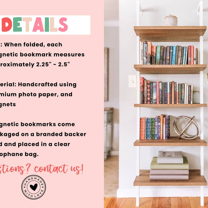 Indie Heart Studio - Wholesale Bookmark - Book Lover Crossword Magnetic BookmarkÂ