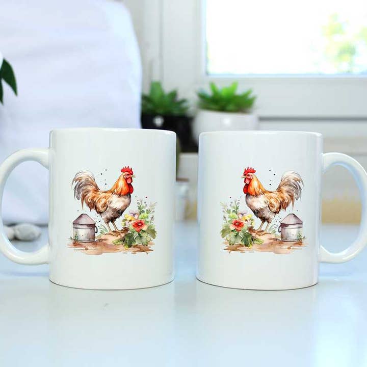 Cedar Hill Country Market - Wholesale Coffee Mug - Rooster at the Water Jug 12 oz Coffee Mug