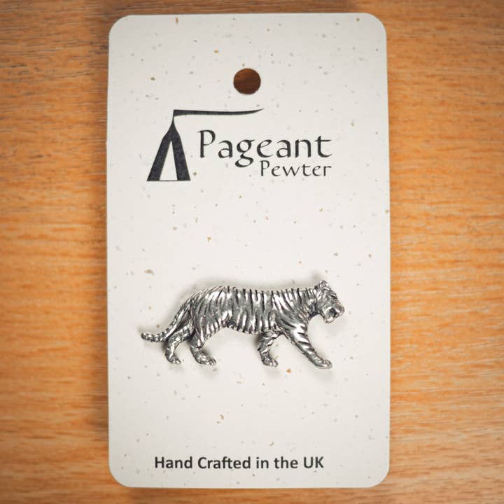 Pageant Pewter - Wholesale Lapel Pin/Button - Tiger Pewter Pin Badge1
