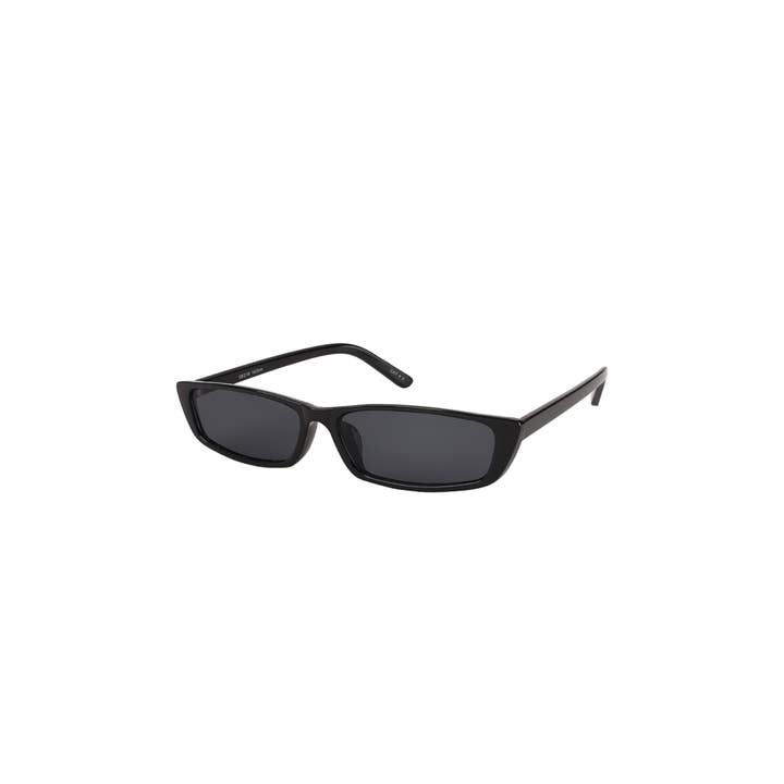 Slim Rectangle Sunglasses in Black for wholesale by V by Vye Eyewear