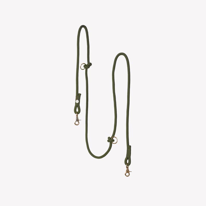 'Moss Green' - Hands Free Braided Leash for wholesale by Furlou