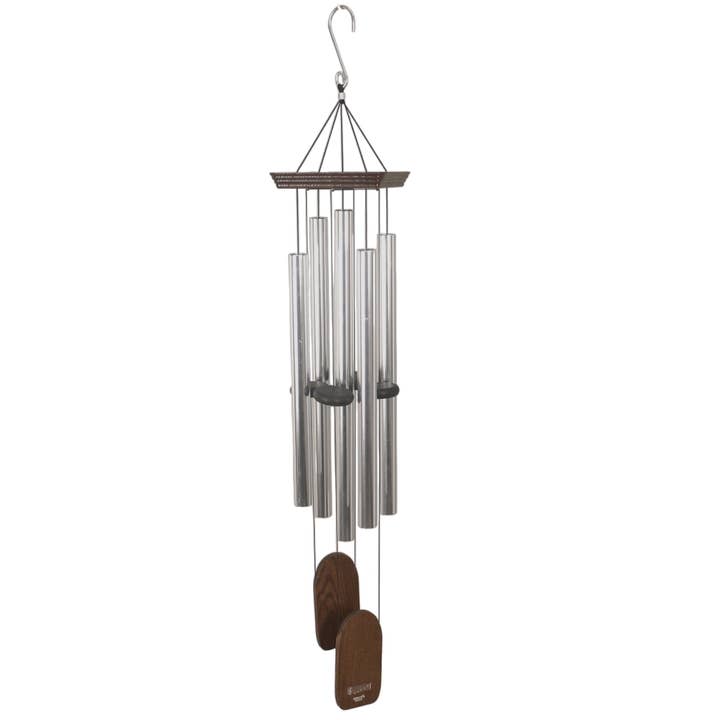 120cm Silver 5 Tube "Natures Melody" Tuned Wind Chime for wholesale by Cubby House by Malmar