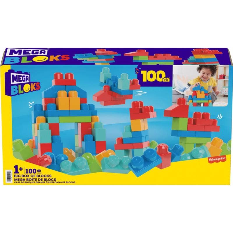 Everyday Supply Co - Wholesale Building Set - Kids - Mega Bloks 100-Piece Big Box Building Set - Multicolored0