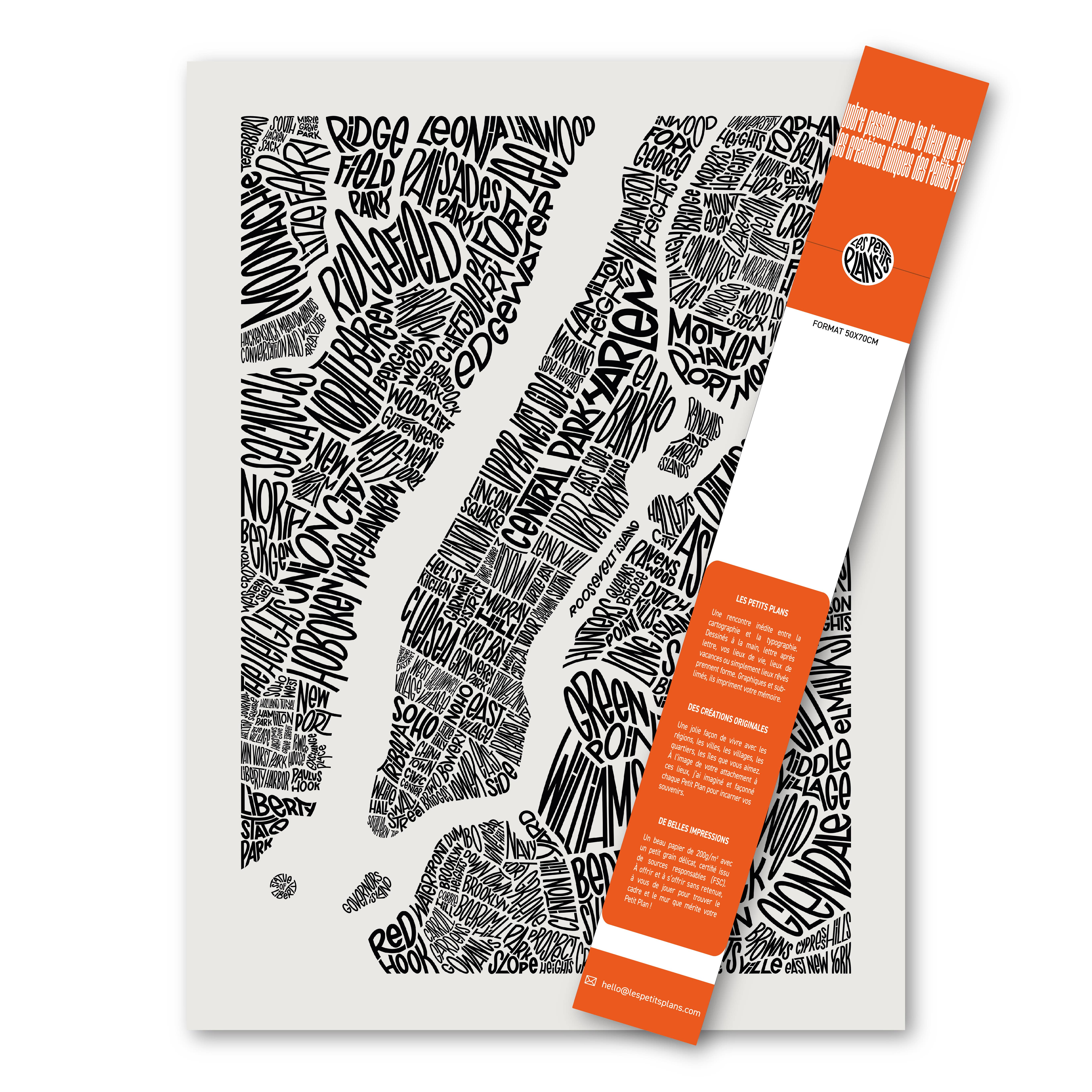 Les Petits Plans – Engroshandel Plakat – Plakat med New Yorks bydele og seværdigheder8