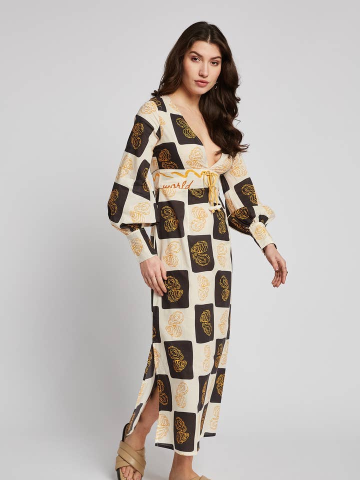 Vestido Mistral Oyster por atacado de Be Sunset