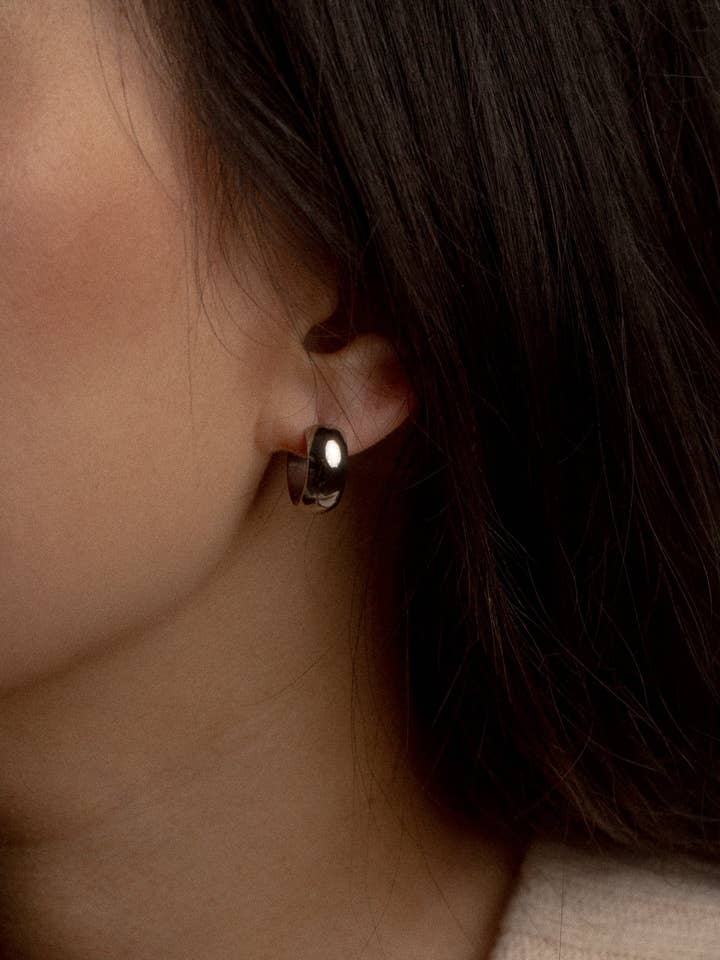 Sloane Huggie Earring (Silver) for wholesale by Every Sunday