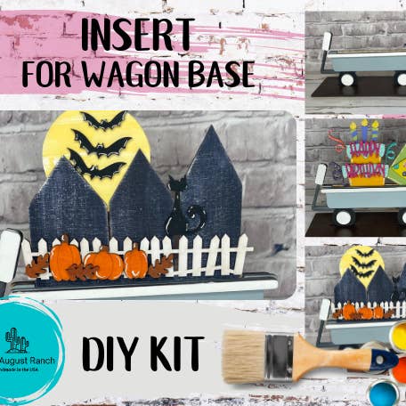 Spooky Halloween Town Wagon Insert for wholesale by Little August Ranch LLC