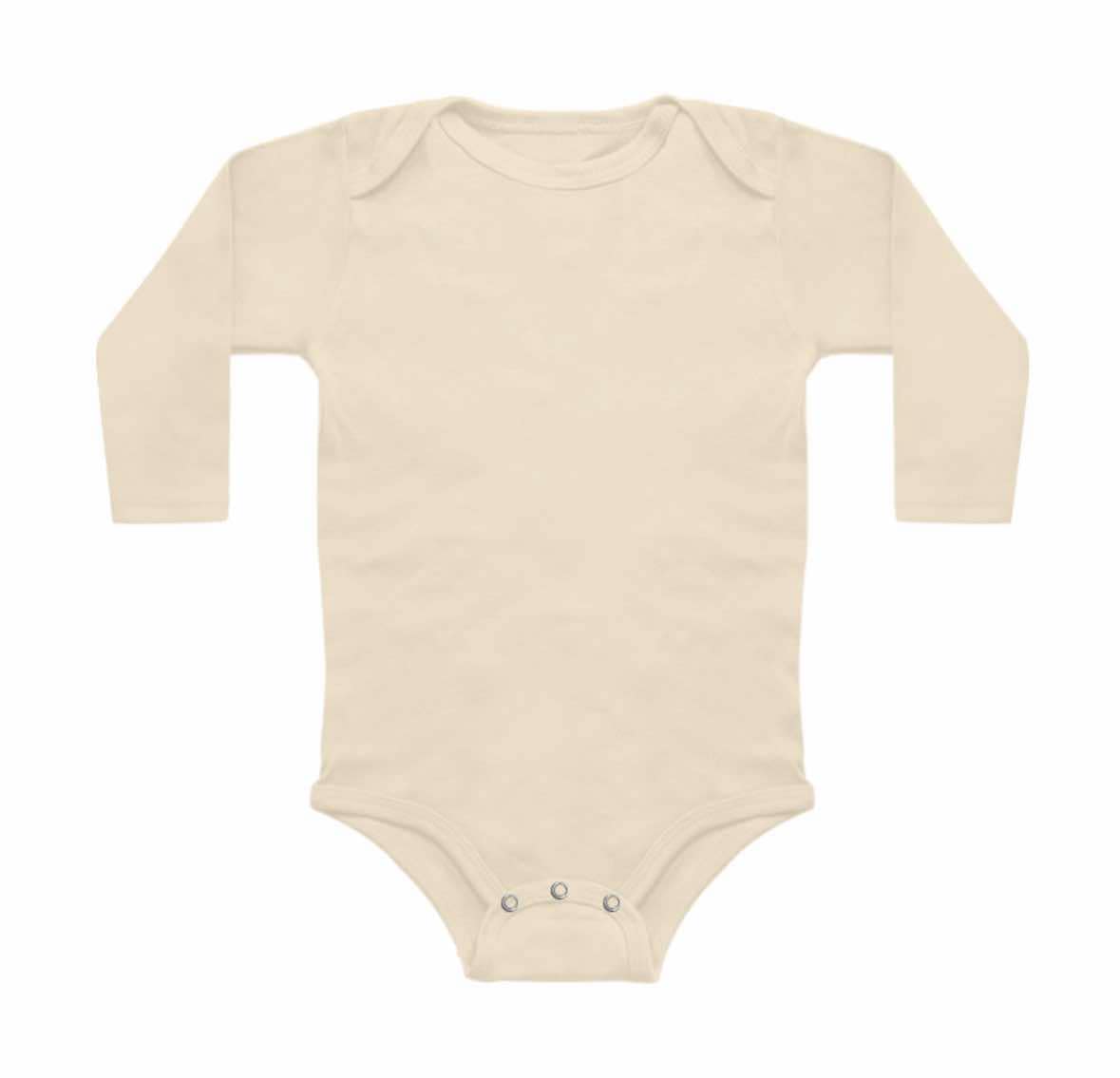 Emma Grace Shoppe - Venta al por mayor Body sin pies - Bebés - Royal Apparel - Body de manga larga - Crema1