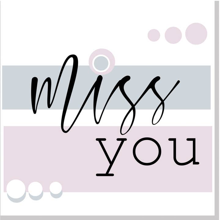Miss You Pastel Square Card for wholesale by Jola Designs