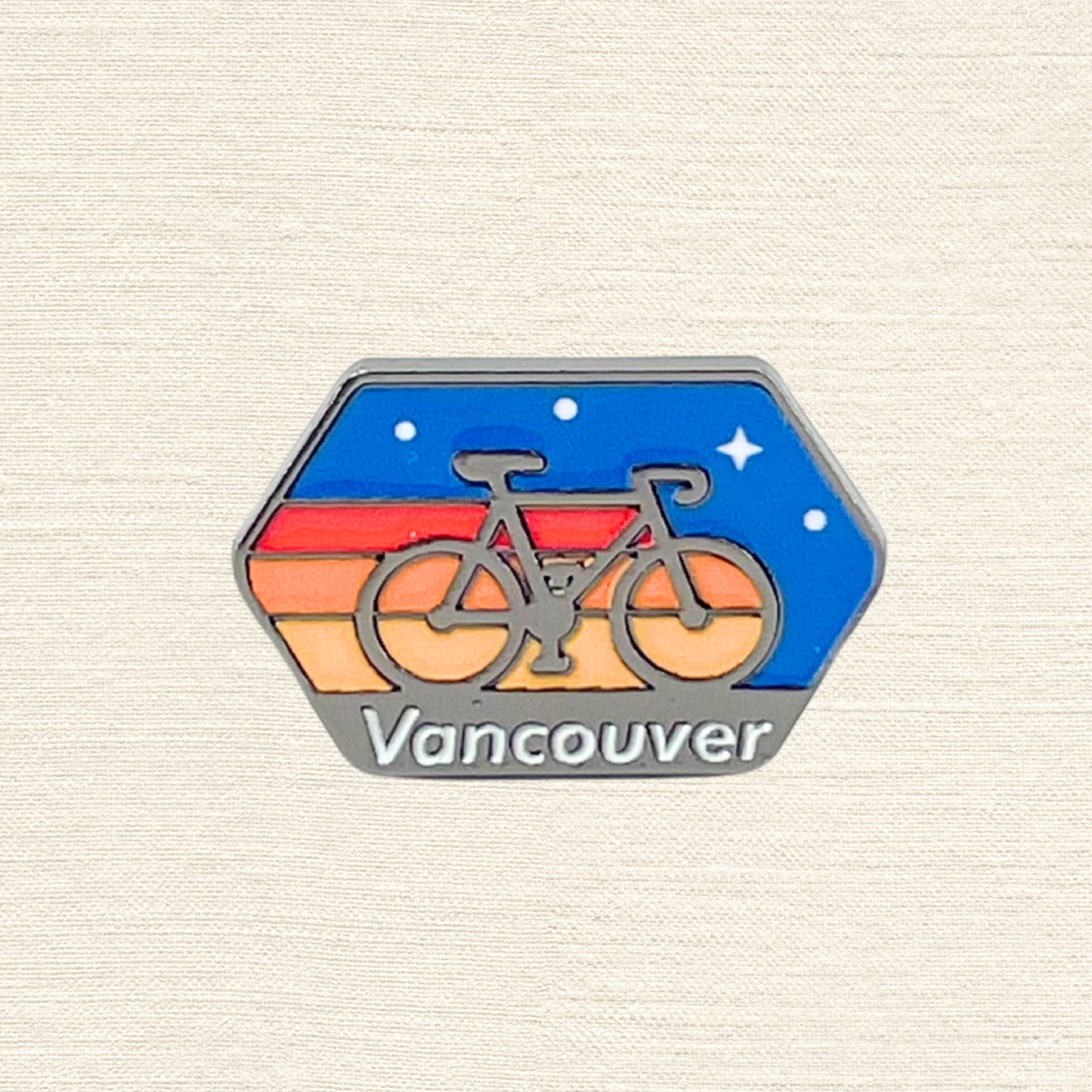 Northern Icons Canada – wholesale Lapel pin/button – Vancouver Cycling Enamel Pin