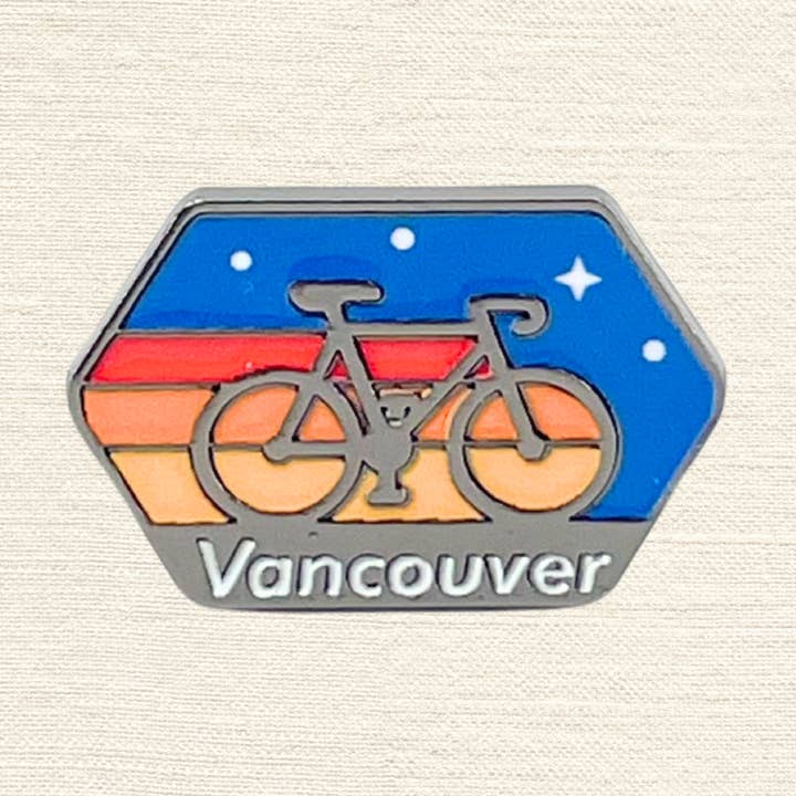Northern Icons Canada – wholesale Lapel pin/button – Vancouver Cycling Enamel Pin0
