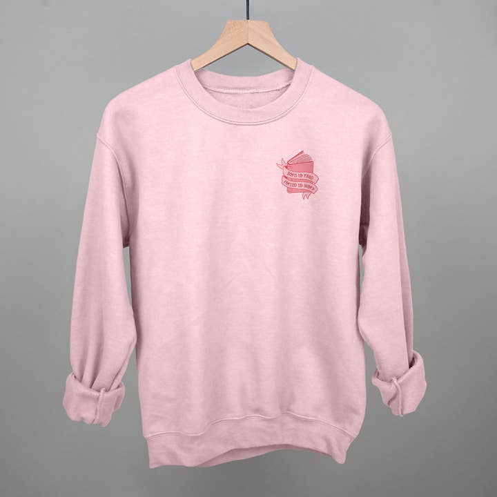 Ivy + Cloth - Wholesale Screen Printed T-Shirt - Women's - Born To Read, Forced To Work (Left Chest)9