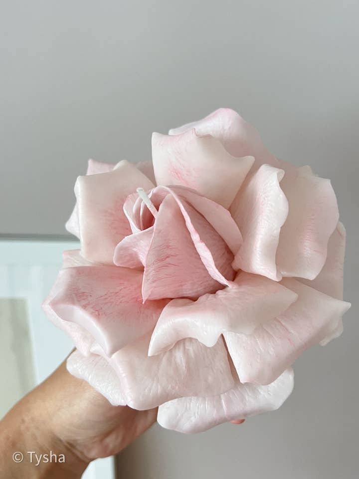 French ROSE Realistic Flower Candle Purple | Decor | Cozy for wholesale by TYSHA