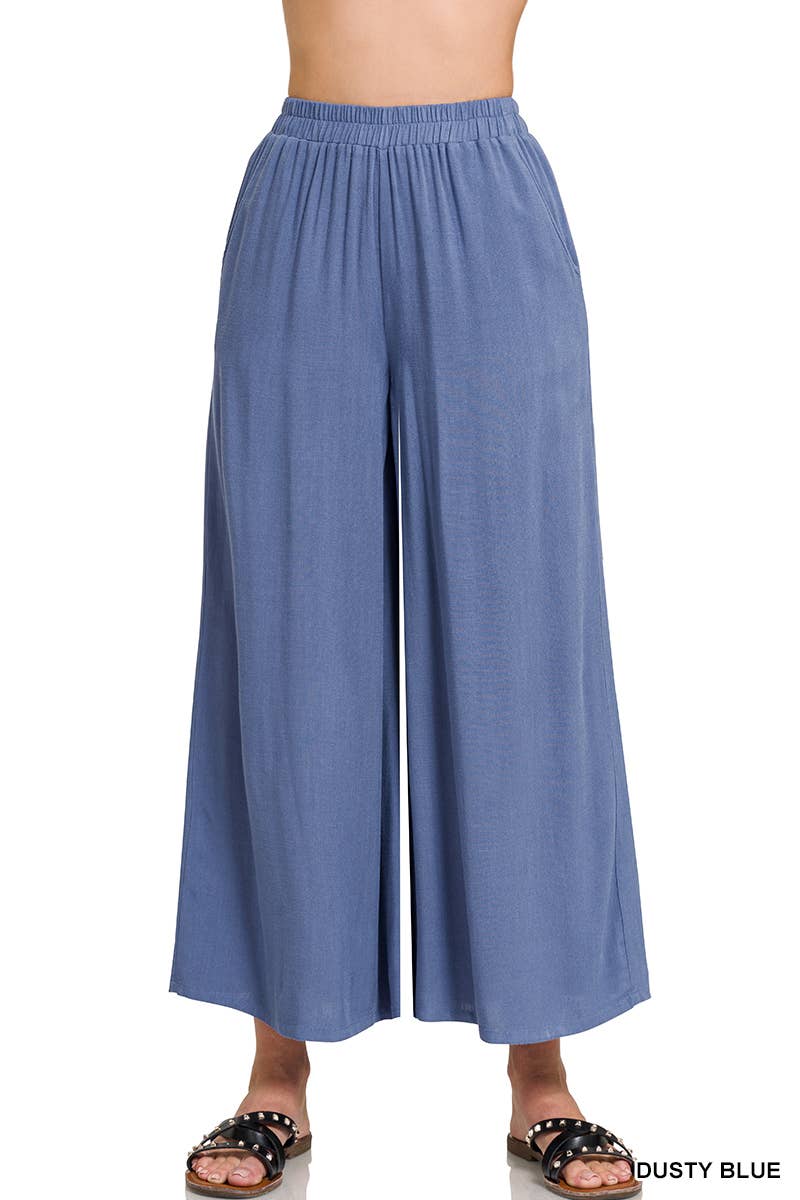 42POPS – Calças - Mulher por atacado – Calças Largas com Cintura Elástica e Bolsos9