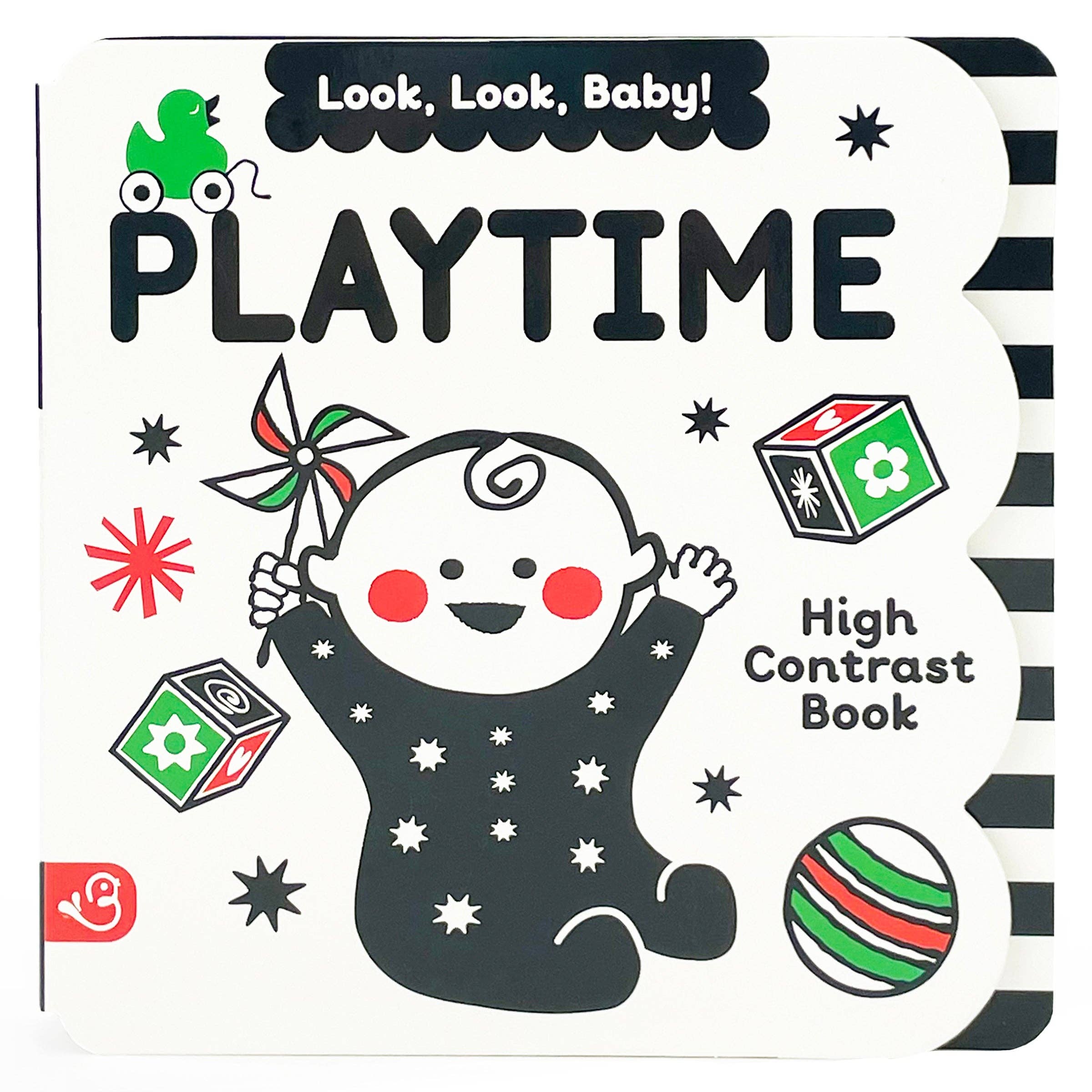 Cottage Door Press - Wholesale Baby & Toddler Book (0-2) - Look, Look, Baby! Playtime High Contrast Black & White Book0