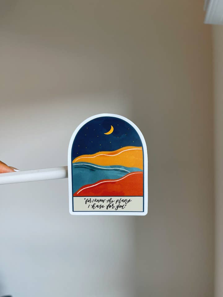For I know the plans I have for you Sticker for wholesale by dinahslettering
