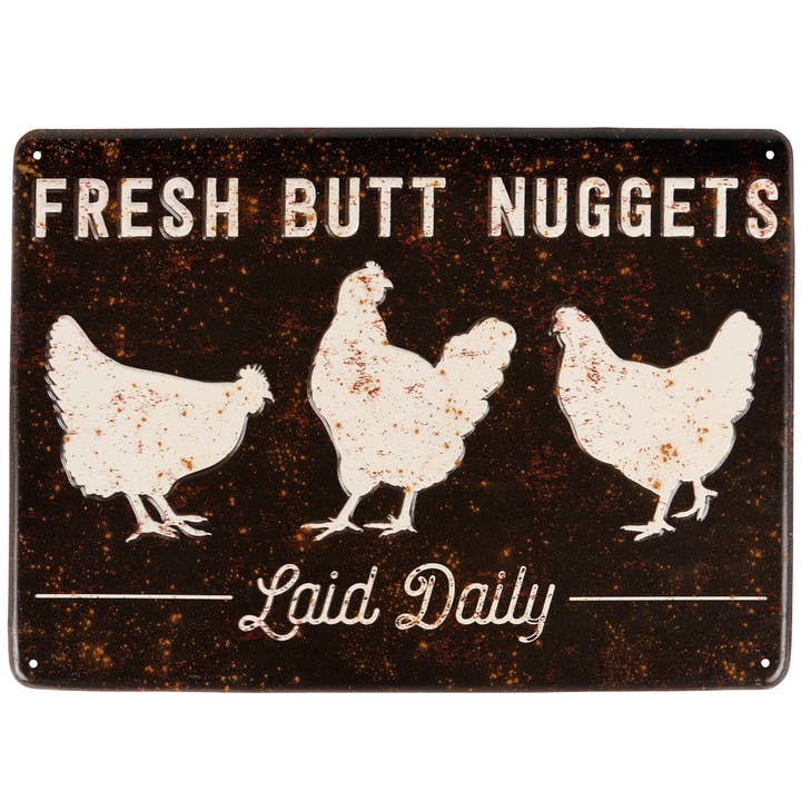 Primitives by Kathy - Wholesale Wall Sign - Fresh Butt Nuggets Wall Decor