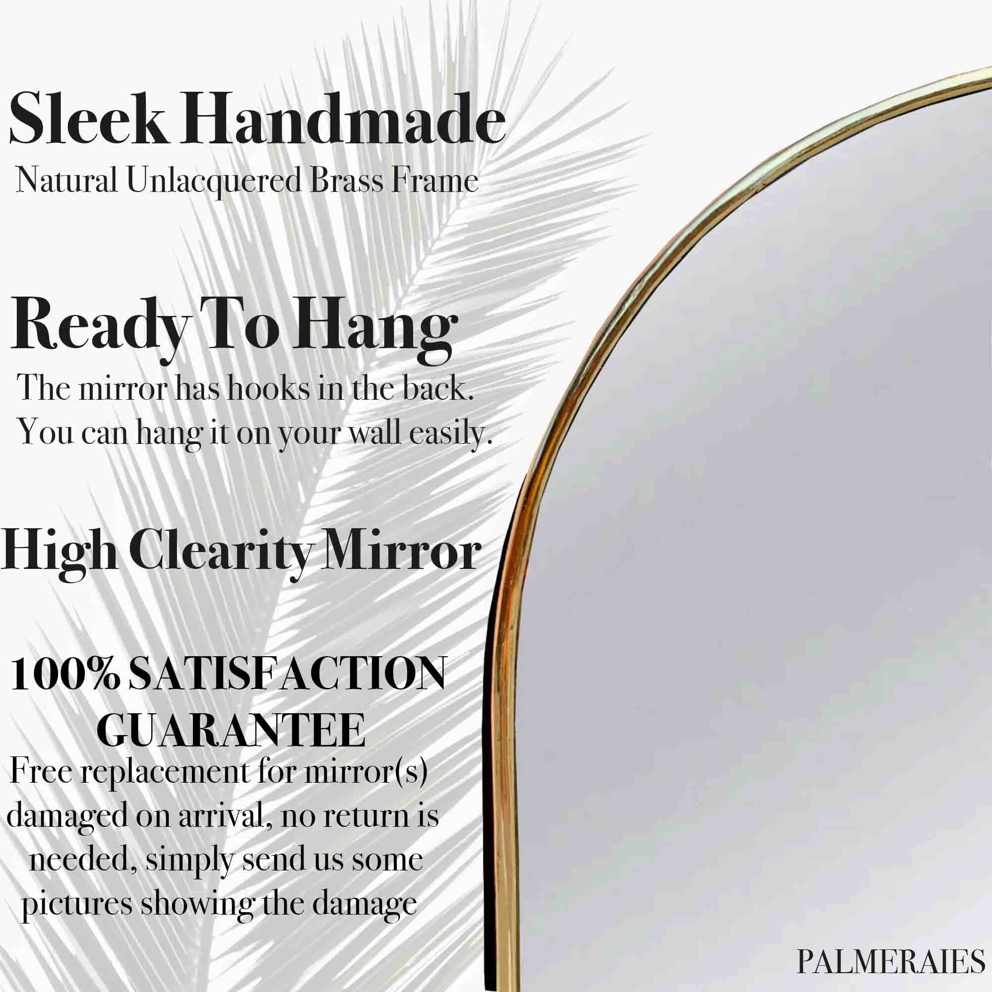 Palmeraies - Wholesale Wall Mirror - Wavy Mirror - Rectangular Antique Brass Mirror8