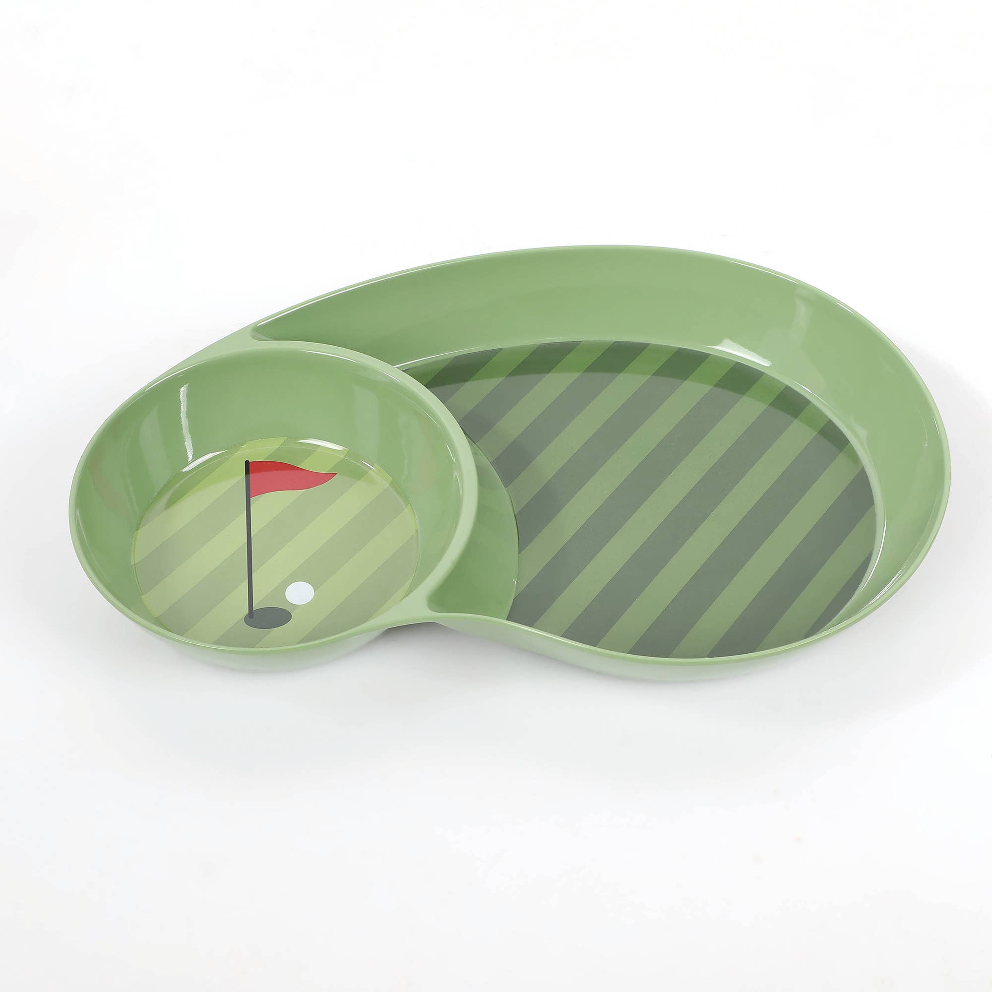Supreme Housewares - Wholesale Platter - 16" Golf-Themed Melamine Chip and Dip Platter1