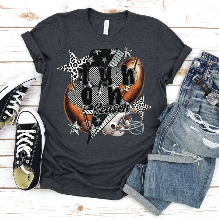 Touchdown Season Bolt - Football Graphic T-Shirt for wholesale by Southern Attitude Designs Inc