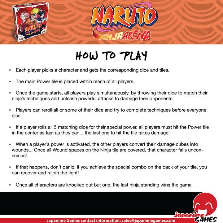 Japanime Games - Wholesale Board Game - Naruto Ninja Arena - NEW FORMAT! - Boardgame3