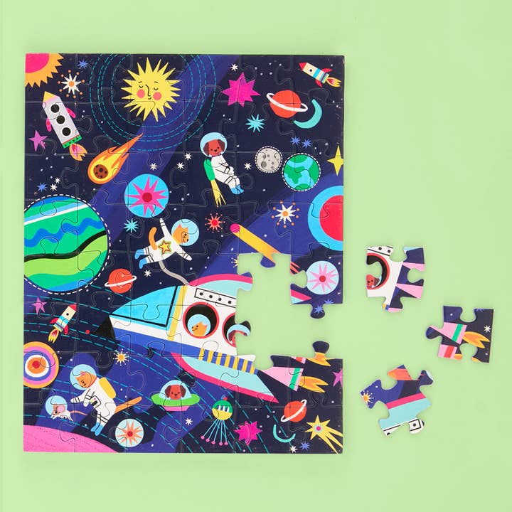 WerkShoppe - Wholesale Puzzle - Kids - Pets In Space 48 Piece Puzzle Snax