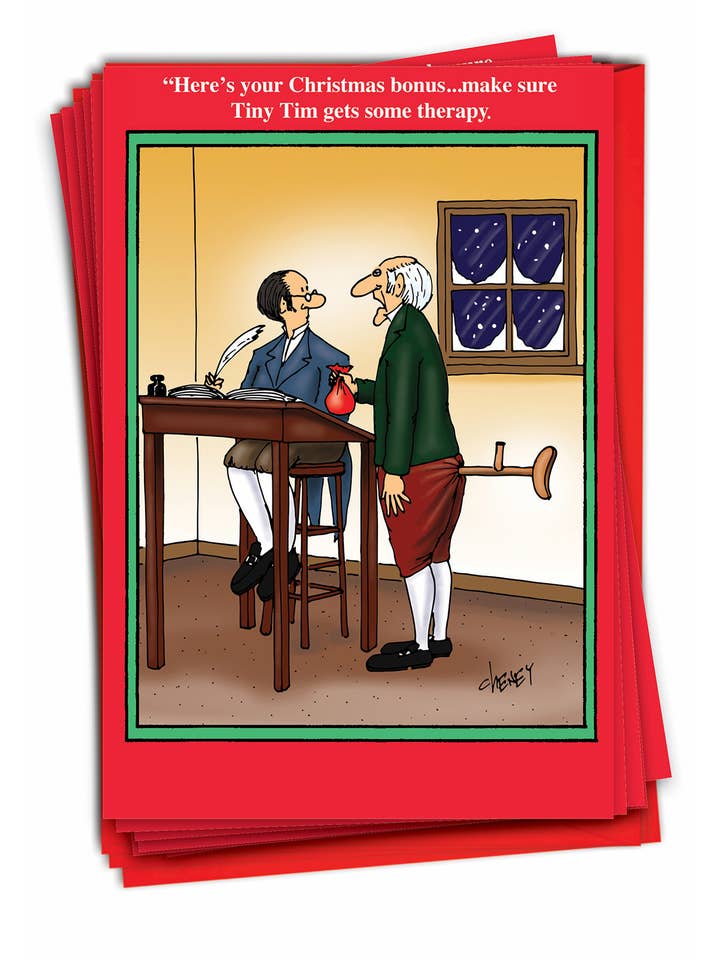 Boîte de 12 cartes de Noël - Tiny Tim Therapy Bonus pour la vente par NobleWorks
