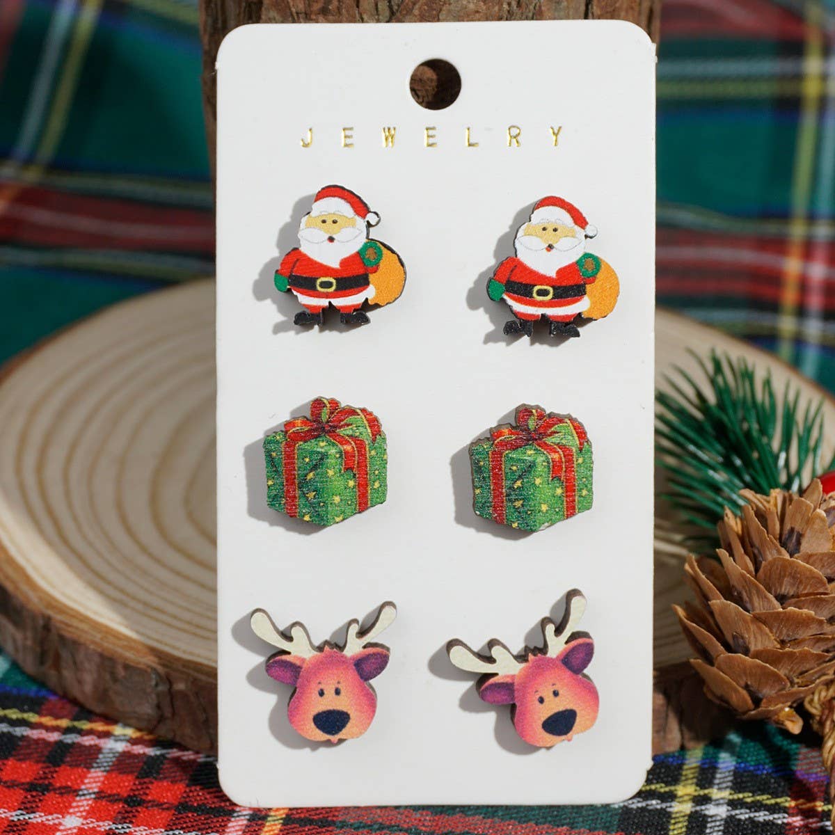 ACCITY - Wholesale Stud/Post Earrings - CHRISTMAS EARRINGS NEW ARRIVAL ELK EARRINGS SET_CWMM26167