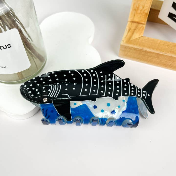 mildstyles - Wholesale Hair Clip - Women's - Whale Dolphin Shark Blue Hair Claw Clip
